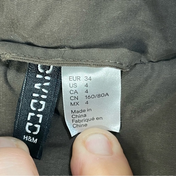 H&M Divided Long Winter Coat with Faux Fur Hood Size 4 - Picture 10 of 14